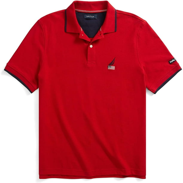 Nautica - Nautica Men's Short Sleeve Polo Shirt American Flag | Nautica ...