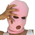 thumbnail image 3 of 3-Hole Knitted Full Face Cover Ski Mask for Adult Outdoor Party Accessorirs Winter Sports Supplies, 3 of 4
