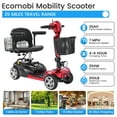 thumbnail image 3 of MS02W 4-Wheel Electric Mobility Scooter for Adults & Seniors, 30-Mile Long Range with 25Ah Extended Battery, Dual Storage Baskets, Swivel Seat, Compact Travel-Ready Design, 3 of 11