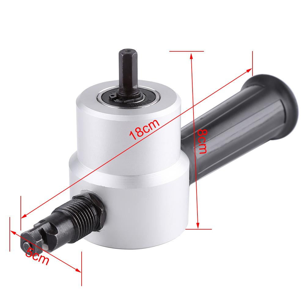 Mgaxyff Double Head Sheet Metal Cutter Electric Power Drill Attachment