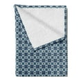thumbnail image 2 of Traditional Soft Flannel Fleece Throw Blanket, Abstract Portuguese Mosaic Azulejo Tiles Spanish Cultural Heritage, Cozy Plush for Indoor and Outdoor Use, 70" x 90", Multicolor, by Ambesonne, 2 of 5