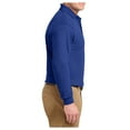 thumbnail image 3 of Yellow Rooster Men's Silk Touch Long Sleeve Polo T-Shirts Royal M, 3 of 6