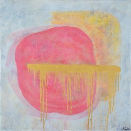 Square Oil Painting - Renwil Hesperia Square Unframed Canvas Oil Painting - Grey/Pink/Multi-color