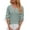 Green, variant on MIXUE Womens Summer Tops Summer Solid Color V Neck 3/4 Sleeve Slim Casual T-shirts Sportwear,Green,S