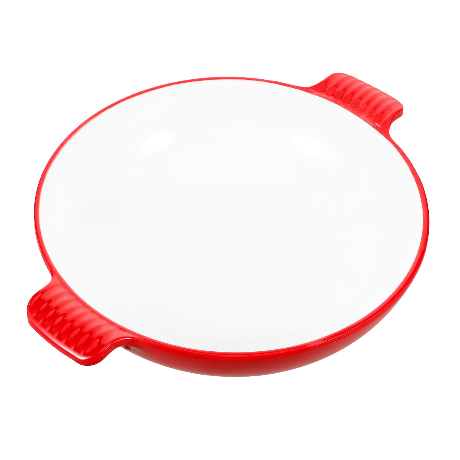 WEUVEB Cereal Bowl Red Plastic 1Set 10.41X8.45X2.55in