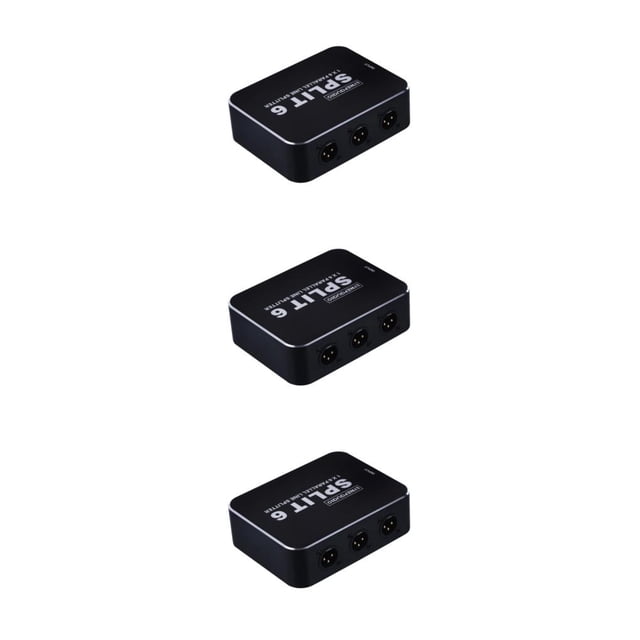 Cateissary XLR Splitter 6 Level Signal Splitter Audio Studio Speaker Equipment Black Type1