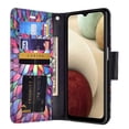 thumbnail image 4 of Case For Galaxy A12 Leather Flip Pouch Wallet Case Cover Folio Kickstand for Girls Women Phone Cases For Galaxy A12 Case -- Rainbow Flower, 4 of 6