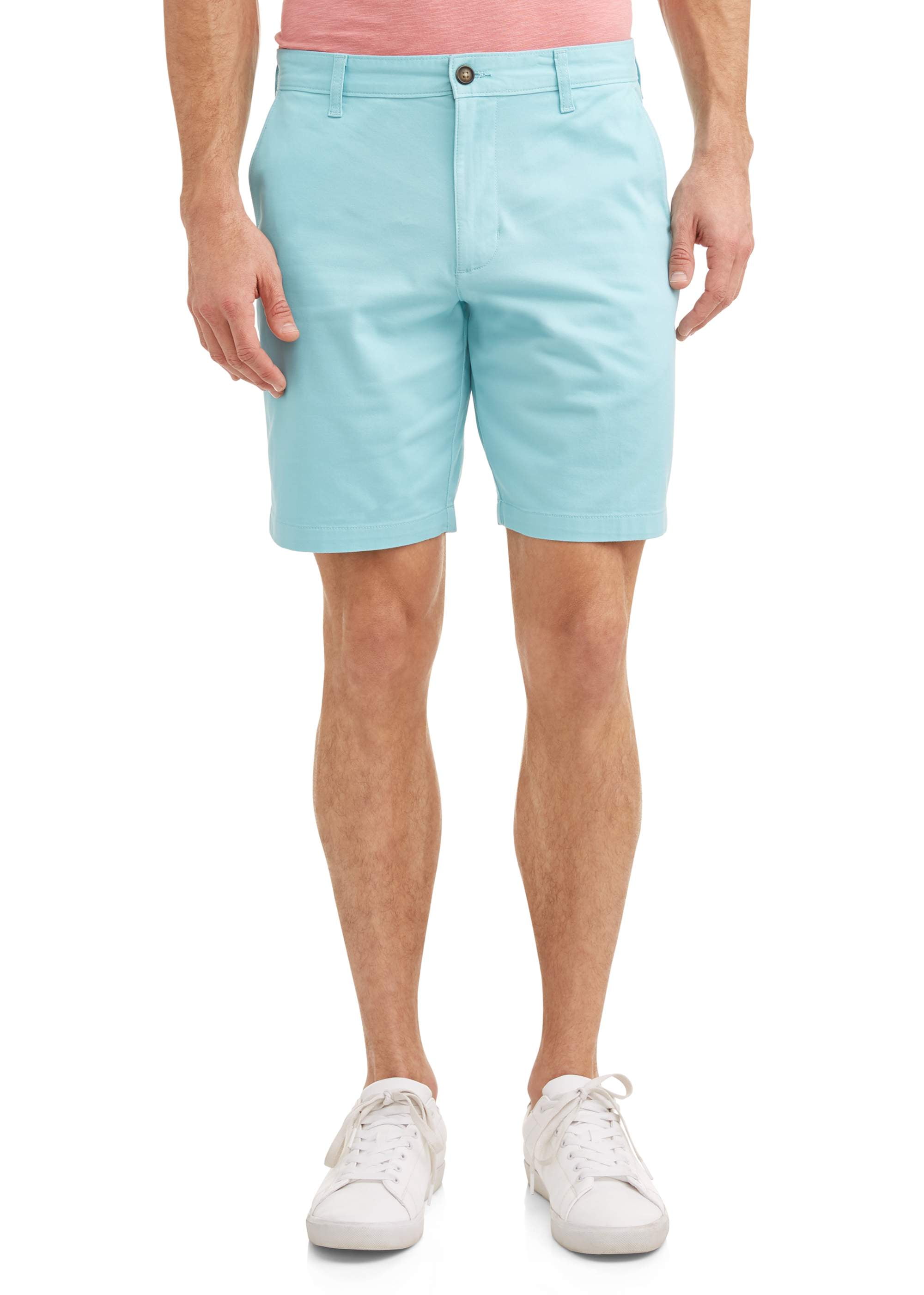 Men's Flat Front Shorts, 9" inseam