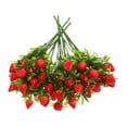 thumbnail image 4 of TOYMYTOY Realistic Red PVC Fake Strawberry Bunch for Vase Filling 5Pcs, 4 of 6