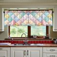 thumbnail image 3 of Yayeee Kitchen Curtains Set of 2 Light Filtering 57"x36" Over Sink Window Panels, Colorful Geometric, 3 of 7