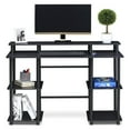 thumbnail image 4 of Furinno Turn-N-Tube Computer Desk with Top Shelf, Espresso/Black 17045EX/BK, 4 of 6