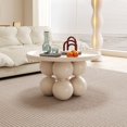 thumbnail image 1 of Mesa De té De hierro creativa De diseño De estilo crema, Mesa auxiliar moderna minimalista para sala De estar, Mesa De Centro para el hogar, decoración para habitación, 1 of 3