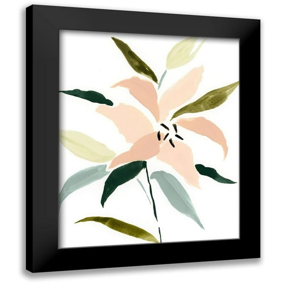 Barnes, Victoria 12x14 Black Modern Framed Museum Art Print Titled - Lily Abstracted I