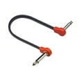 thumbnail image 2 of Bunblic Câble de Guitare pour Pedalboard Effets Guitare Cordon / 4 "TS Angle Droit Cordes de Guitare Bas Bruit Câble de Basse Câble d'Instrument 30cm Rouge, 2 of 7