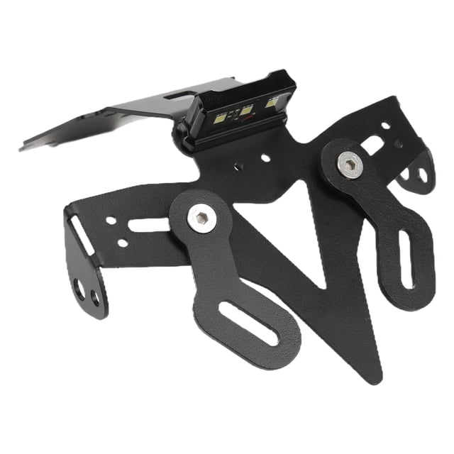 Soporte De Placa De Matrícula, Soporte De Luz Trasera De Matrícula Duradero A Prueba De Herrumbre 3 LED Para Motocicleta