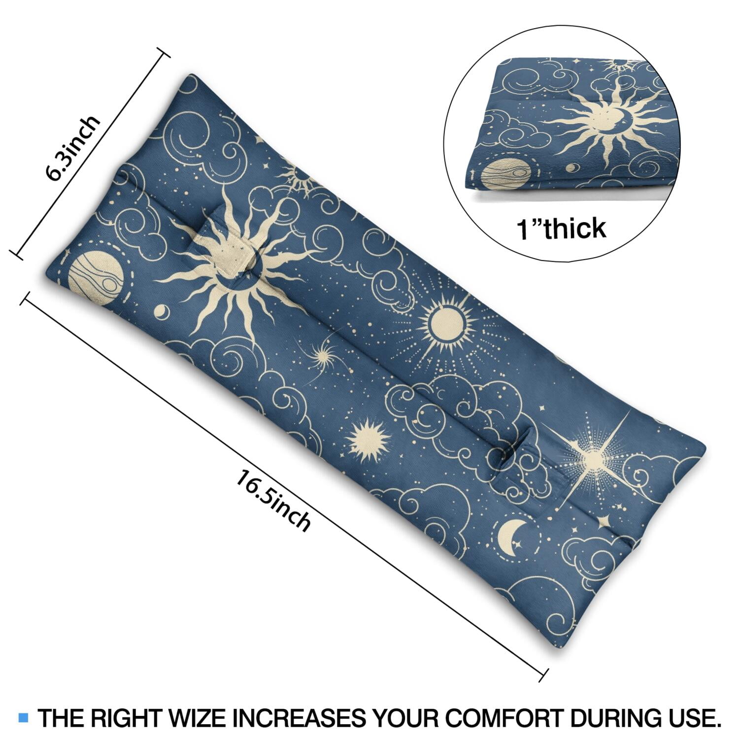 Moon Phase Seatbelt Pillow Soft Recovery Cushion for Mastectomy & Heart Surgery Patients