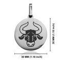 thumbnail image 2 of Stainless Steel Taurus Zodiac (Bull) Round Medallion Pendant Necklace, 2 of 3