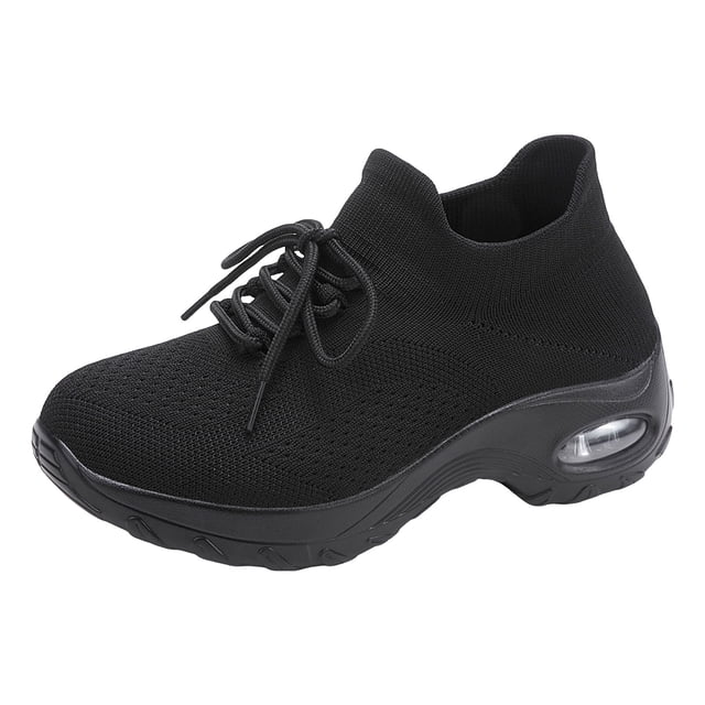 Fsqjgq Espadrilles pour Femmes à Lacets Chaussures de Course pour Femmes Espadrilles de Marche Confortables Chaussures Décontractées en Maille Chaussures de Travail