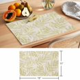 thumbnail image 6 of Green Willow Leaves Placemats Set of 8 Modern Dotted Boho Minimalist Art Place Mats Indoor Wipeable Table Mats Washable Cloth Dining Table Placemats for Kitchen Holiday Party Home Decor 13x19 Inch, 6 of 9