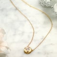 thumbnail image 4 of Gem Stone King 1.15 Ct Round Peach Morganite 18K Yellow Gold Plated Silver Solitaire Necklace, 4 of 4