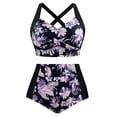 thumbnail image 1 of Set de bikini Hanna Nikole para mujer, talla grande, color morado, 1 of 6