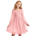 thumbnail image 6 of Arshiner Girl Tulle Dress Winter Long Sleeve Teen Girls Party Casual Dresses, 6 of 8