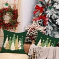 thumbnail image 2 of Christmas Pillow Covers 18X18 Set of 2,Watercolor Christmas Tree Stars Decoration Holiday Farmhouse Winter Pillow Case for Sofa Couch Decor（Green） AA366-18-2, 2 of 6
