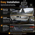 thumbnail image 2 of Dash Cam Front and Rear with 64GB Card, 4 Channel Dash Camera for Cars with Front, Rear, Left & Right Cameras, 1080P Car Dash Cam with WiFi App, Night Vision, Recording, 3" IPS Screen, 2 of 12