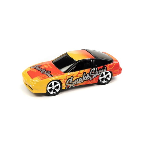 1990 Nissan 240SX Custom, Yellow /Orange - Johnny Lightning JLSP254/24B - 1/64 Scale Diecast Car