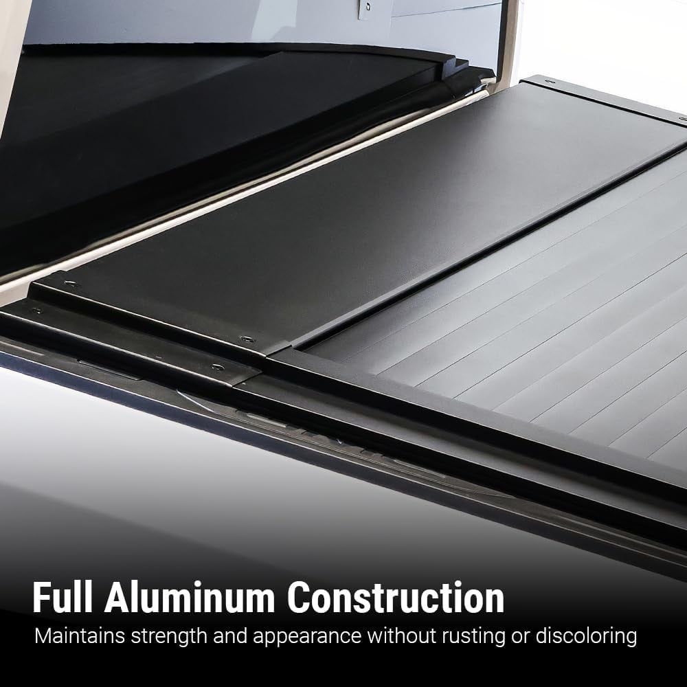 Syneticusa MB Aluminum Retractable Hard Tonneau Cover for 2016-2026 Tacoma 5' (60") Truck Bed