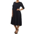 thumbnail image 3 of MOA COLLECTION Women's Plus Size Women's Jersey Knit A-Line Dress, 3 of 6