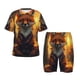 thumbnail image 1 of Balery Sunset Maple Tree Fox Conjunto de Pijama Infantil de Manga Corta con Estampado – Ropa de Dormir de Algodón Suave-XX-Large, 1 of 6