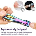 thumbnail image 7 of Large Opening Nail Clipper, Colorful A - Stainless Steel Nail Clipper Set Thick Nail Clippers Wide Jaw Nail Cutter for Thick Toenails Fingernails Heavy Duty Finger Toe Nail Clipper Trimmer for Men, 7 of 7