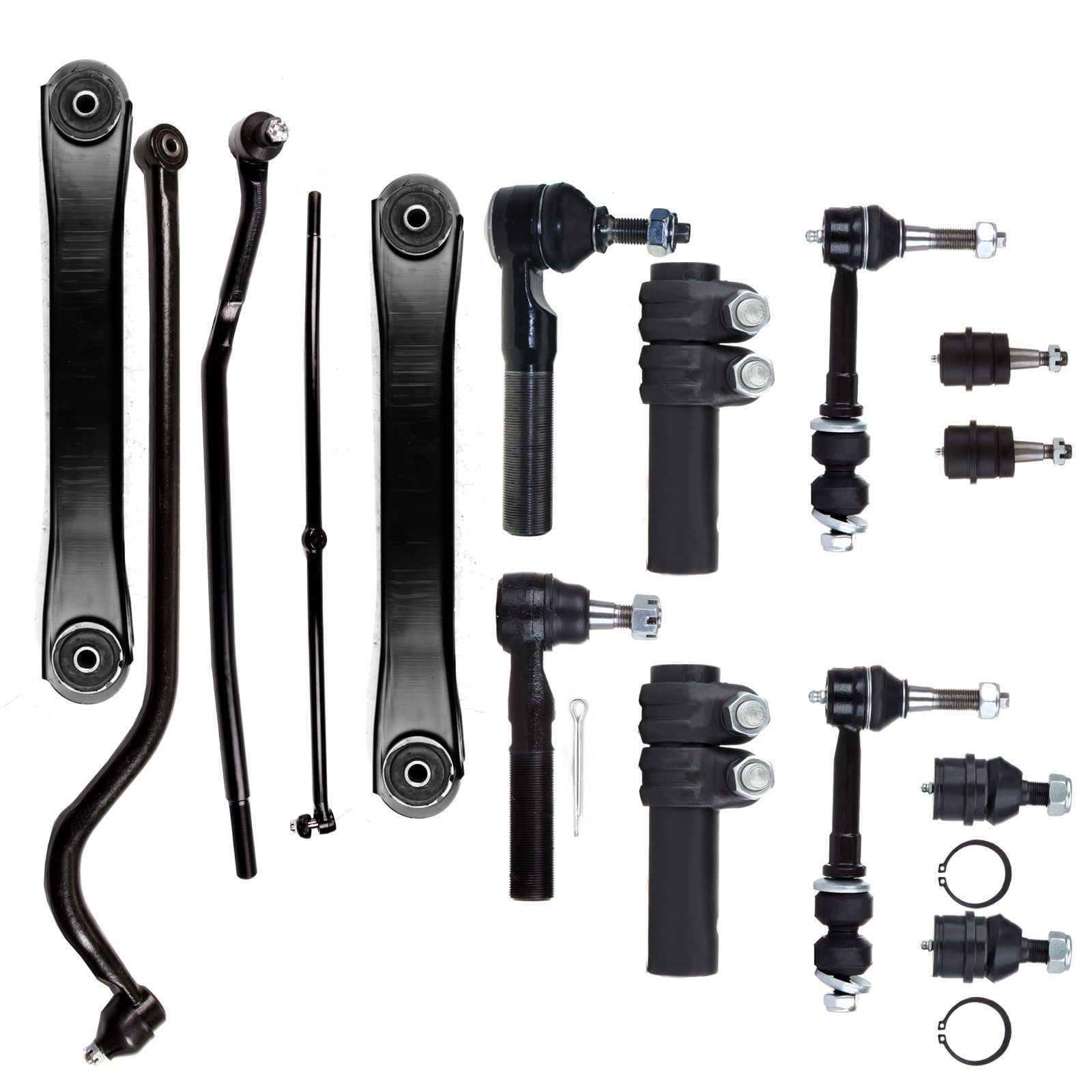 SCITOO 10pcs Suspension Kit 2 Upper Left Control Arm 2 Lower Ball Joint 2 Front Sway Bar End Link 2 Inner 2 Outer Tie Rod End fit 2006-2008 Dodge Ram 1500 2WD K7411 