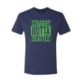 thumbnail image 2 of Straight Outta Seattle SEA Fan | Fantasy Football | Mens Sports Premium Tri Blend T-Shirt, Vintage Navy, 2XL, 2 of 4