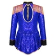 thumbnail image 3 of MSemis Girls Jr.Magician Circus Show Sets Long Sleeve Sequins Tuxedo Bodysuits Blue 14, 3 of 7