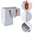 thumbnail image 4 of Foldable Stair Storage Bag with Handles Large Capacity Stairs Clothes Organizer Washable Staircase Ladder Basket Light Grey, 4 of 5