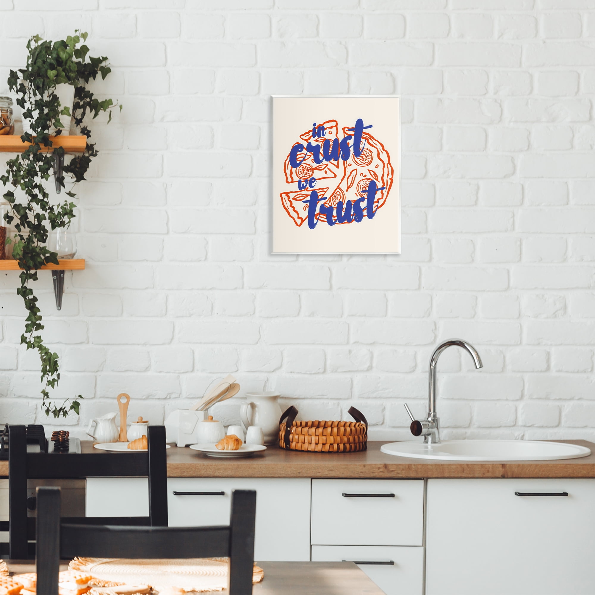 Stupell Industries In Crust We Trust Pizza Wall Plaque Art, design by The Prints Vibe