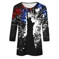 thumbnail image 2 of Elvqul Patriotic Shirts for Women Independence 4th of July Tops American Flag Pullover Star Plus Size Womens T Shirts Crew Neck, 2 of 5