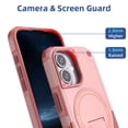 thumbnail image 7 of Decase for iPhone 16 Case with Kickstand, Compatible with MagSafe, Military-Grade Drop Protection Heavy Duty Hybrid Shockproof Rugged Protective Phone Cover for iPhone 16,Pink, 7 of 7