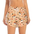 thumbnail image 2 of Balery Funny Sushi Pantalones cortos deportivos para mujer con forro y dos bolsillos, elásticos, para entrenamiento, gimnasio, yoga-XX-Large, 2 of 7