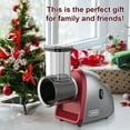 thumbnail image 3 of NZINZI 250W Electric Cheese Grater Salad Shooter Vegetable Maker Slicer with 6 Versatile Blades, 3 of 9
