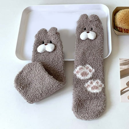 

Soighxzc Womens Cute Fashion Warm Coral Velvet Socks Children s Warm Warm Medium Tube Socks In Winter