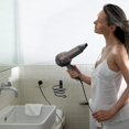 thumbnail image 4 of Soporte para secador de pelo, soporte de montaje en pared para secador de pelo de acero inoxidable, soporte para secador de pelo y plancha de pelo para ducha de baño, 4 of 5