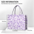 thumbnail image 3 of Large Capacity Tote Bag,White Purple Butterfly Flower Pattern Handbag Fashion Luxury Tote Bag,15.7"x13"x 5.1" Inches,Laptop Compatible, 3 of 6