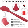 thumbnail image 4 of Food Grade Silicone Rubber Spatula Set, 5 Pcs BPA-Free Kitchen Cooking Baking Mixing Utensil Sets, High Heat Resistant Non Stick Dishwasher- Red, 4 of 8