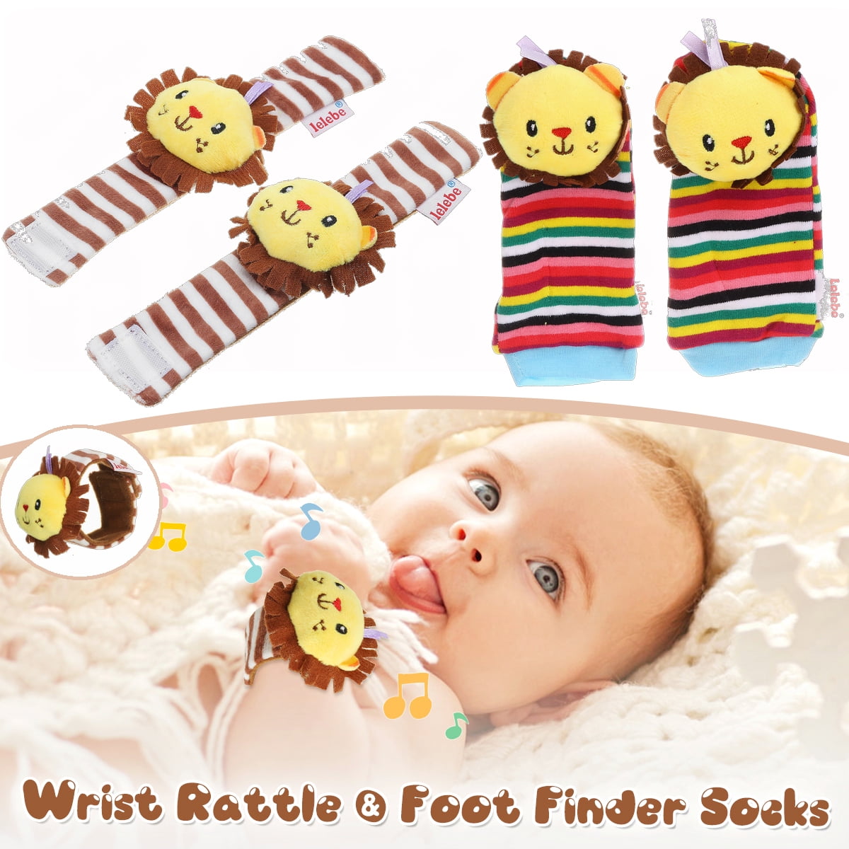 baby hand foot rattles