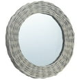 thumbnail image 4 of vidaXL Decorative Mirror Wall Mirror Bathroom Hallway Mirror Wicker Frame, 4 of 40