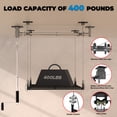 thumbnail image 5 of YOHKOH 4x4 Ft Overhead Garage Storage Lift, Heavy Duty Manual Ceiling Rack with Hand Crank & Pulley System, 400 Lbs Capacity Adjustable Storage Shelf for Garage Organization, 5 of 8