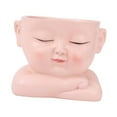 thumbnail image 3 of Maceta con forma de rostro, de resina, escultura decorativa para el hogar, maceta para plantas, ideal para interiores y exteriores, jardín u oficina., 3 of 8